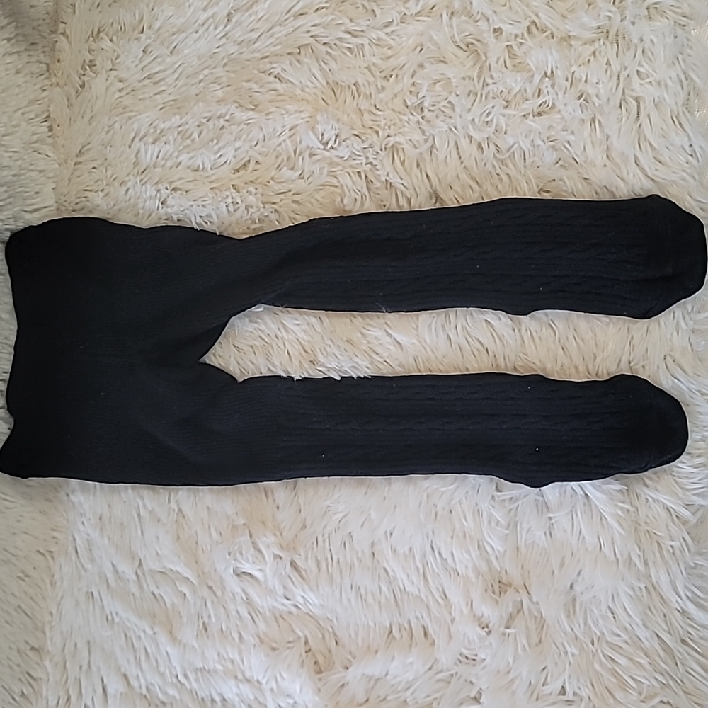 Baby girl, Toddler girl, Tights, black, Bear, Gap, Size 12 to 24  months